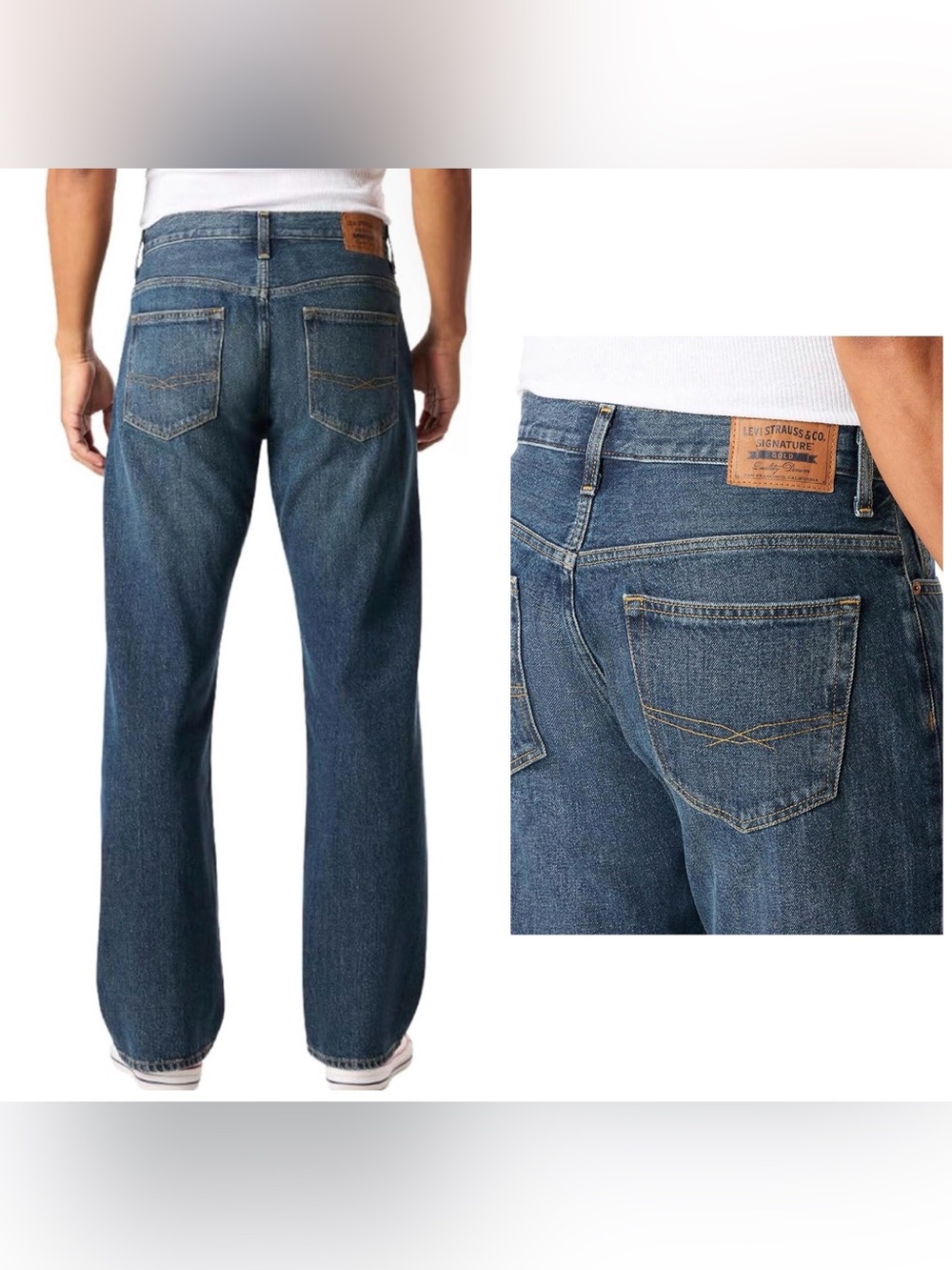 NWT - Levi Strauss Signature Gold Men's Loose Fit Jeans Big & Tall 44x30